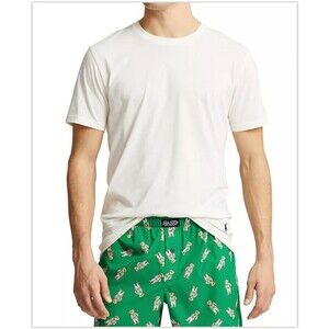 NWT Polo BEAR Ralph Lauren Crewneck Tee & Printed Boxer Short Gift Set, L